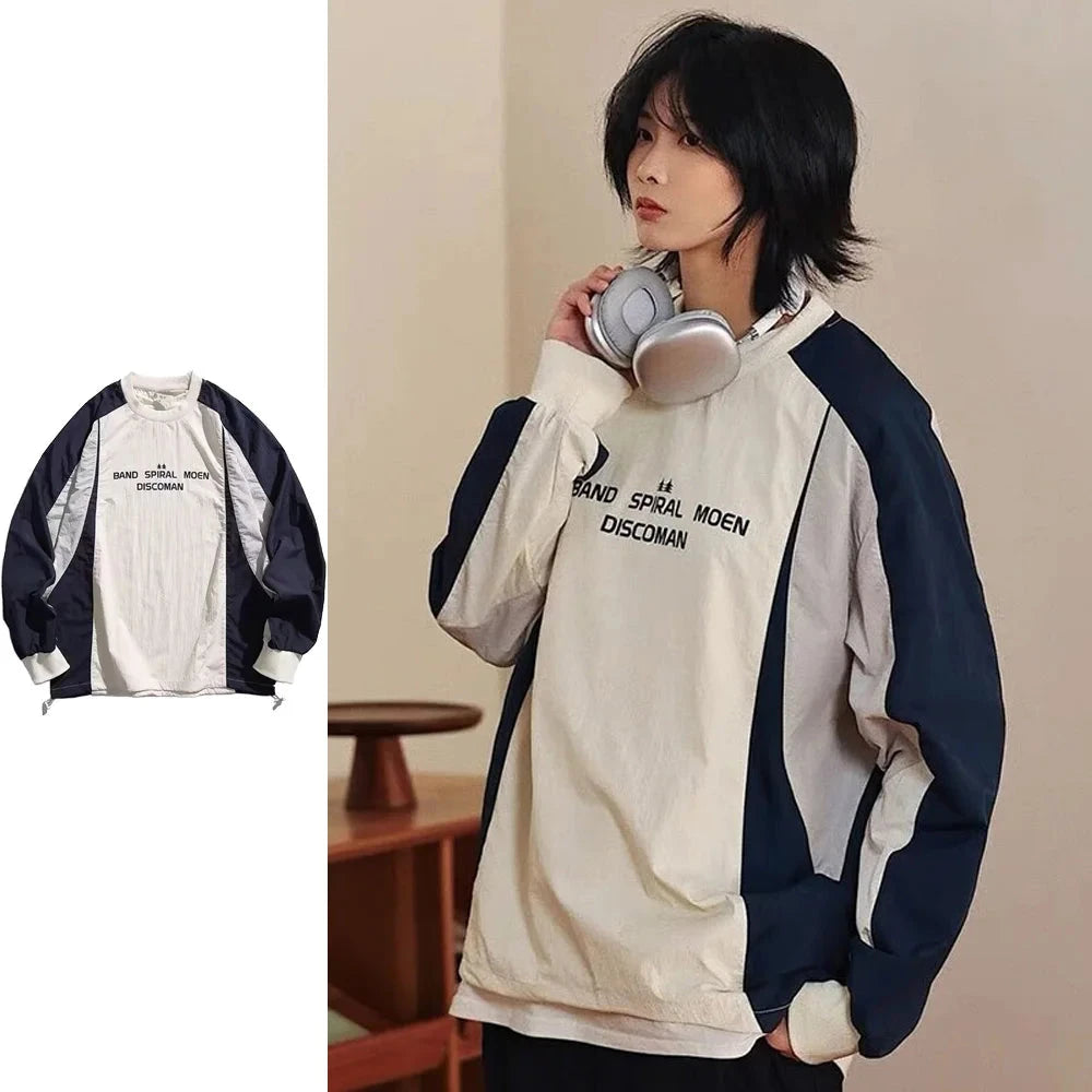 Japanese Retro Long-sleeved Crewneck