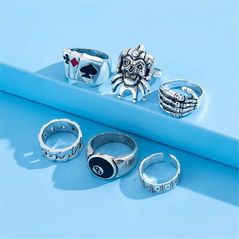 6pc Y2K Ring Set