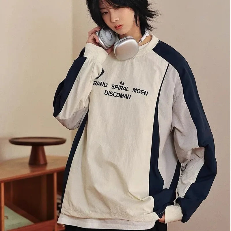 Japanese Retro Long-sleeved Crewneck