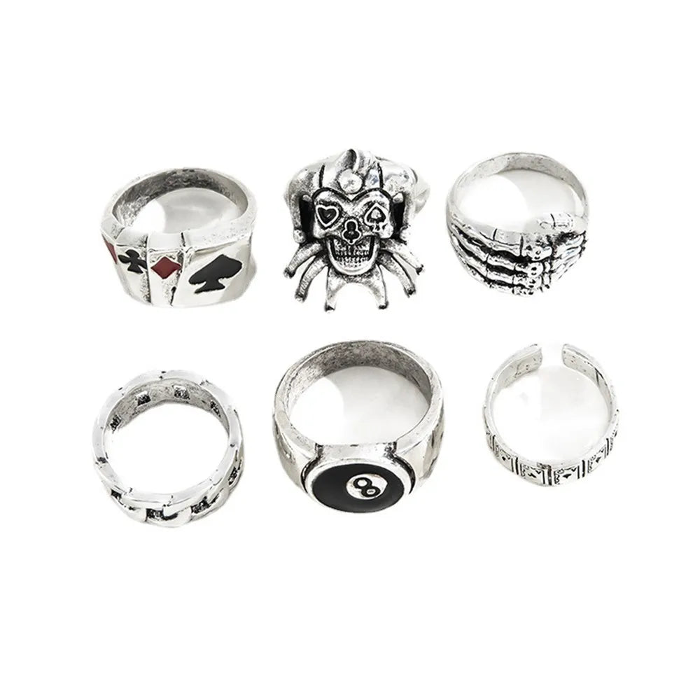 6pc Y2K Ring Set