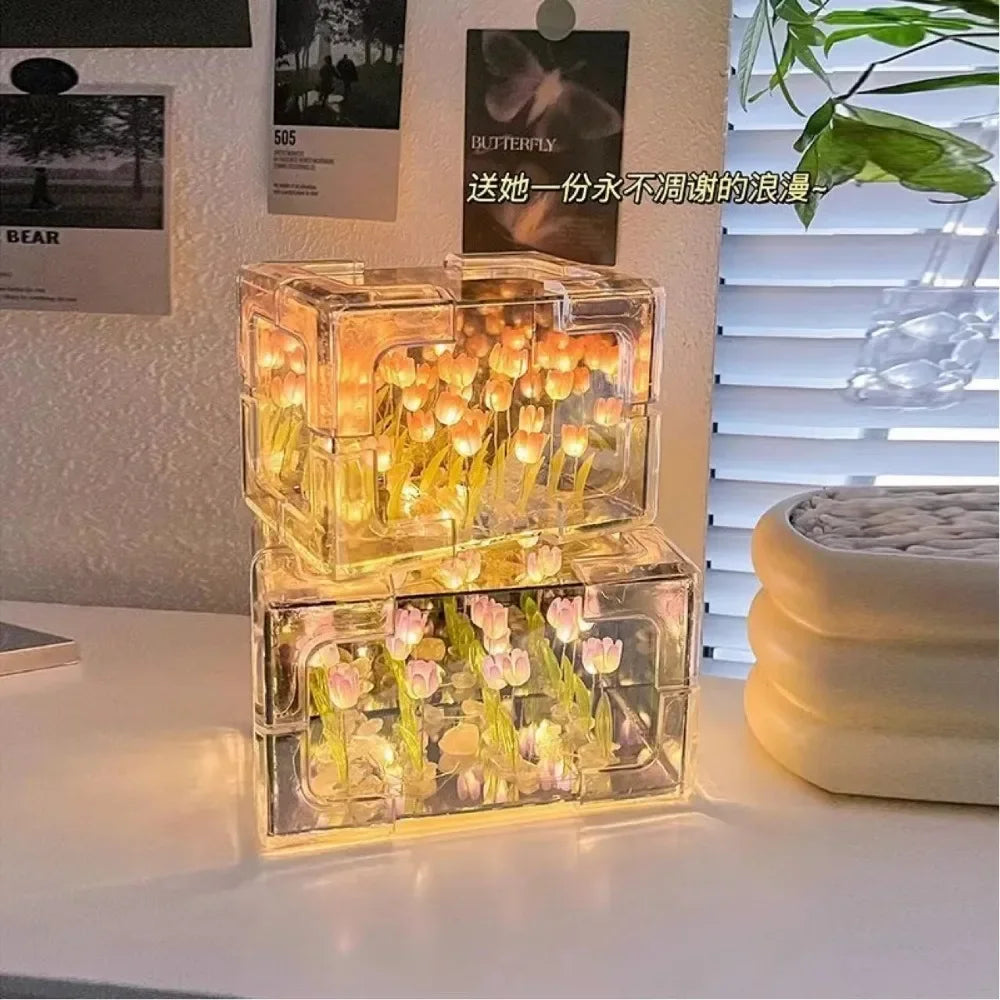 Three-Dimensional Tulip Flower Night Lamp